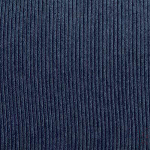 Detailed close-up of dark blue corduroy fabric, showcasing vertical, evenly spaced ridges—an ideal texture featured in Champion Corduroy Body Pillows by Champion, designed to elevate your lounge space with signature comfort.