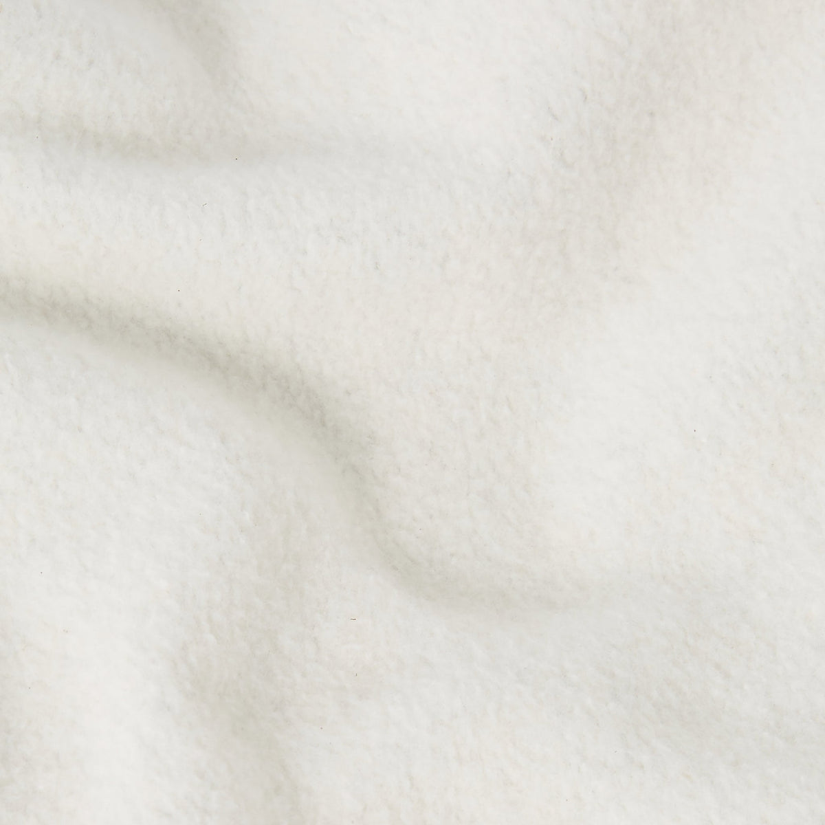 Close-up of the soft, white fleece fabric with gentle folds and a subtly textured surface, showcasing the premium quality of the Champion Men’s Knitted Hooded Sweatshirt.