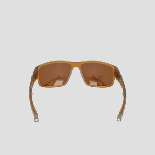 Men's Polarized Rectangle Retainer Wrap - Medium sunglasses by Champion shown from the back, featuring brown polarized lenses and wide arms, positioned against a plain light grey background.