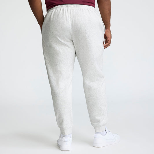 Champion Powerblend Joggers, C Logo - Big & Tall in Platinum Silver Heather