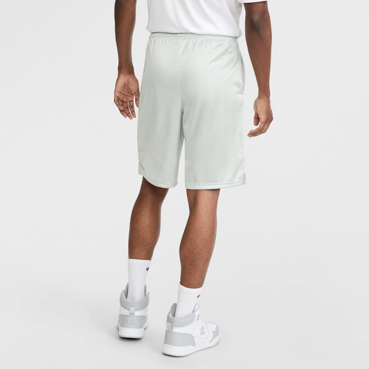 Champion 9" Classic Mesh Shorts, C Logo in Athletic Gray