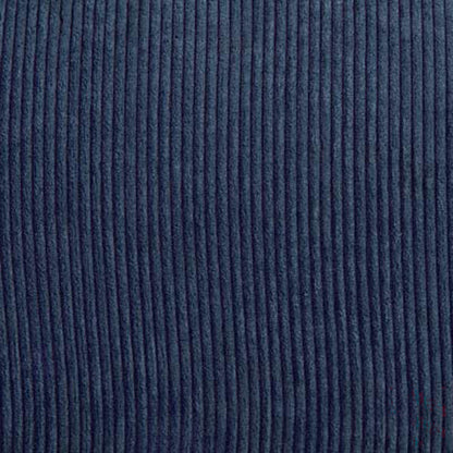 Detailed close-up of dark blue corduroy fabric, showcasing vertical, evenly spaced ridges—an ideal texture featured in Champion Corduroy Body Pillows by Champion, designed to elevate your lounge space with signature comfort.