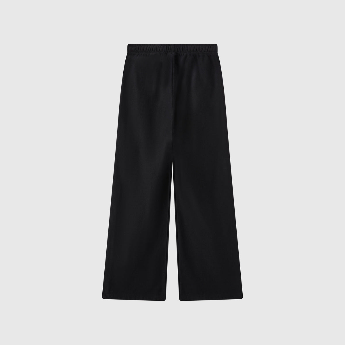 Champion Women’s Knitted Wide Leg Pants with an elastic waistband, shown laid flat on a plain light grey background. These pants feature a simple, minimalist design with no visible pockets or extra details.