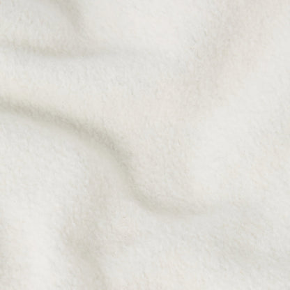 Close-up of the soft, white fleece fabric with gentle folds and a subtly textured surface, showcasing the premium quality of the Champion Men’s Knitted Hooded Sweatshirt.