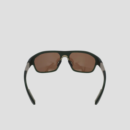 A pair of Champion Men's Polarized Comfort Fit - Large black rectangular sunglasses with brown-tinted polarized lenses and a lightweight TR90 frame, shown from the front against a plain white background.