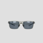 Men's Polarized Comfort Fit - Medium sunglasses by Champion, featuring a lightweight rectangular frame with a clear design and dark lenses, displayed against a plain light gray background.