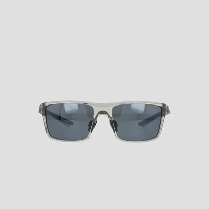 Men's Polarized Comfort Fit - Medium sunglasses by Champion, featuring a lightweight rectangular frame with a clear design and dark lenses, displayed against a plain light gray background.