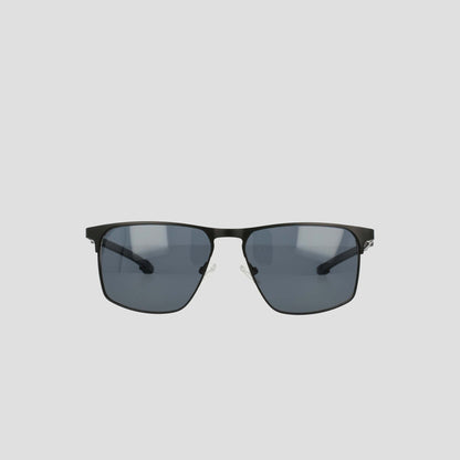 A pair of Champion Men's Polarized Retainer Stainless ST-Shirtl Square sunglasses with a rectangular black frame and dark polarized lenses, displayed against a plain light gray background.