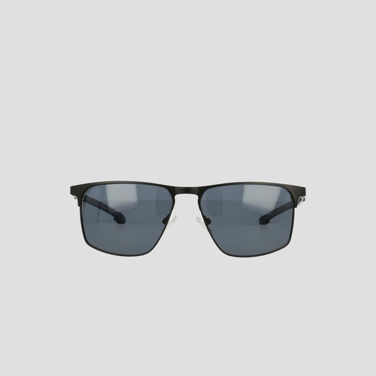 A pair of Champion Men's Polarized Retainer Stainless ST-Shirtl Square sunglasses with a rectangular black frame and dark polarized lenses, displayed against a plain light gray background.