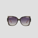 Champion Women's Polarized Oversized Butterfly sunglasses, featuring dark gradient polarized lenses and a marbled gray handmade acetate frame, displayed against a plain light background—perfect for those who love minimalist eyewear.