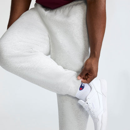Champion Powerblend Joggers, C Logo - Big & Tall in Platinum Silver Heather