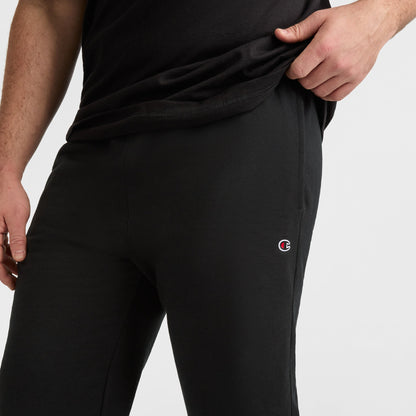 Champion Powerblend Sweatpants, Open Hem, C Logo - Big & Tall in Black