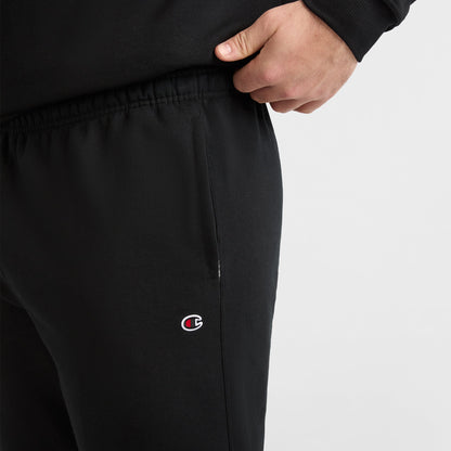 Champion Powerblend Sweatpants, Cinched Hem, C Logo - Big & Tall in Black