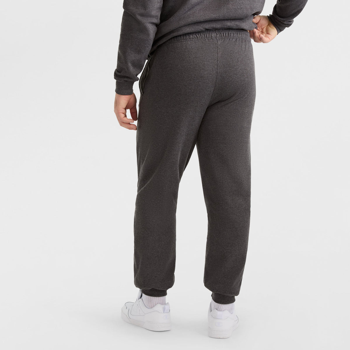 Champion Powerblend Joggers, C Logo - Big & Tall in Granite Heather