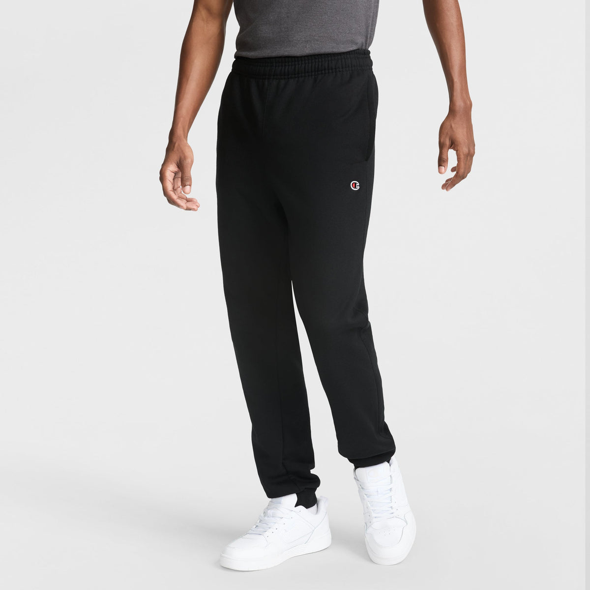 Champion Powerblend Joggers, C Logo in Black