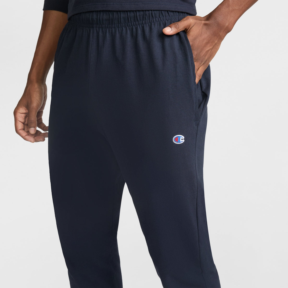 Champion Lightweight Lounge Joggers, C Logo in Navy