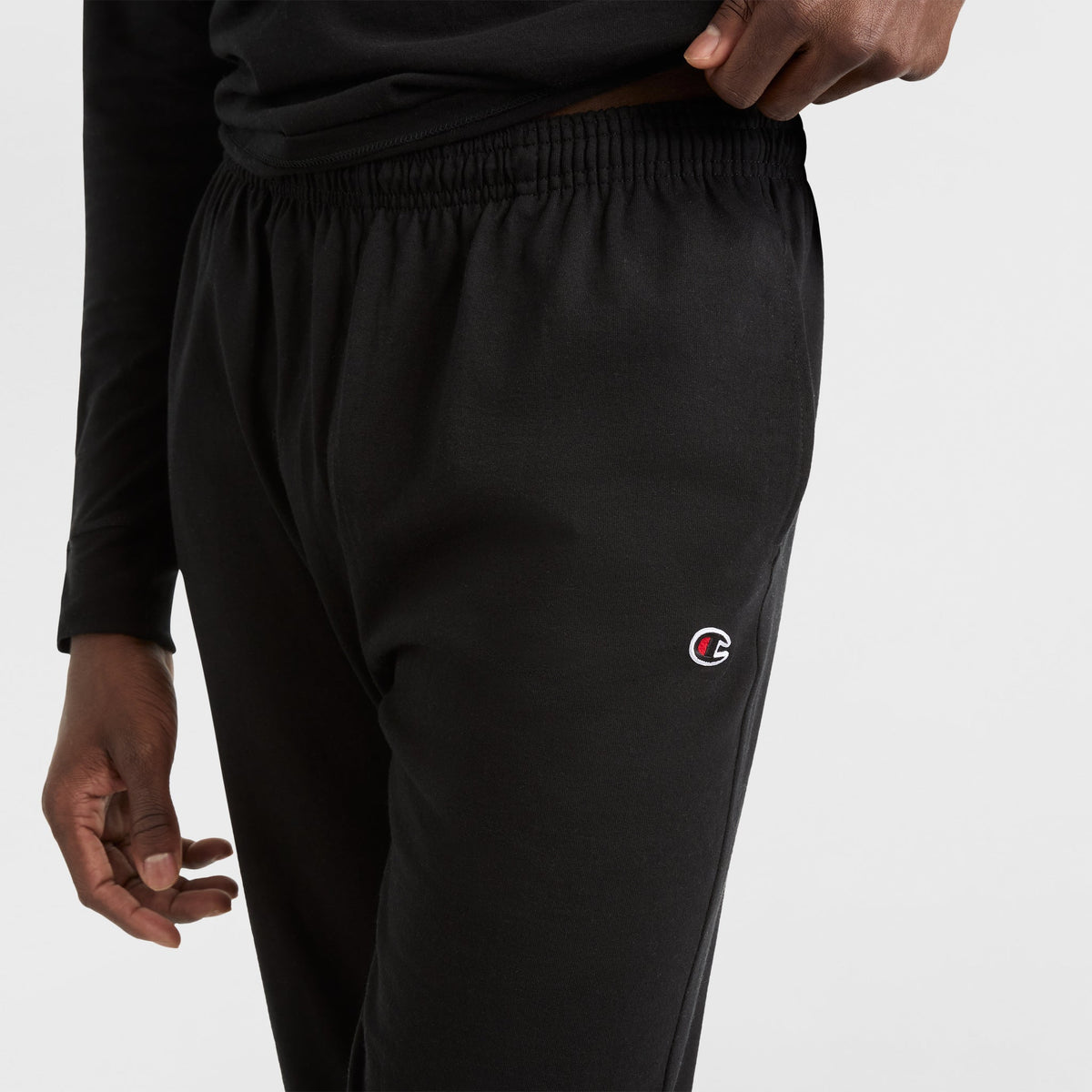 Champion Lightweight Lounge Joggers, C Logo in Black