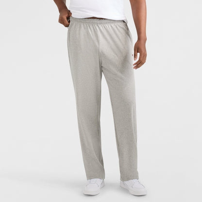 Champion Lightweight Lounge Pants, Open Hem, C Logo - Big & Tall in New Manhattan Mist Heather