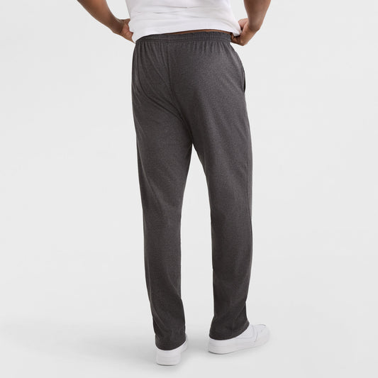Champion Lightweight Lounge Pants, Open Hem, C Logo - Big & Tall in Granite Heather