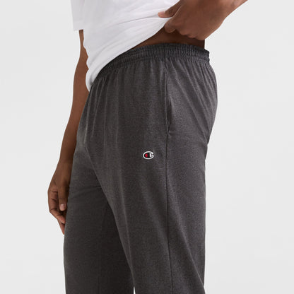 Champion Lightweight Lounge Pants, Open Hem, C Logo - Big & Tall in Granite Heather