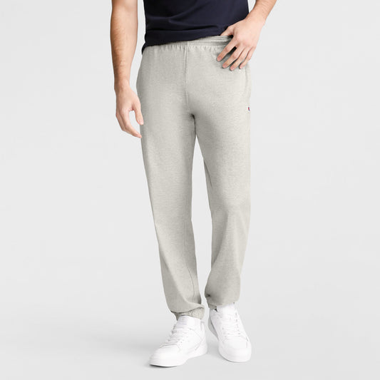 Champion Lightweight Lounge Pants, Cinched Hem, C Logo in New Manhattan Mist Heather
