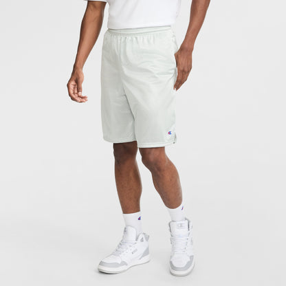 Champion 9" Classic Mesh Shorts, C Logo in Athletic Gray