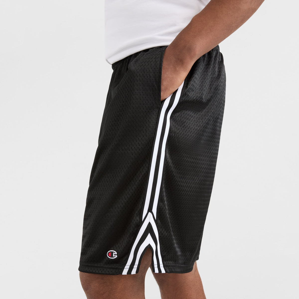 Champion 10" Lacrosse Mesh Shorts - Big & Tall in Black
