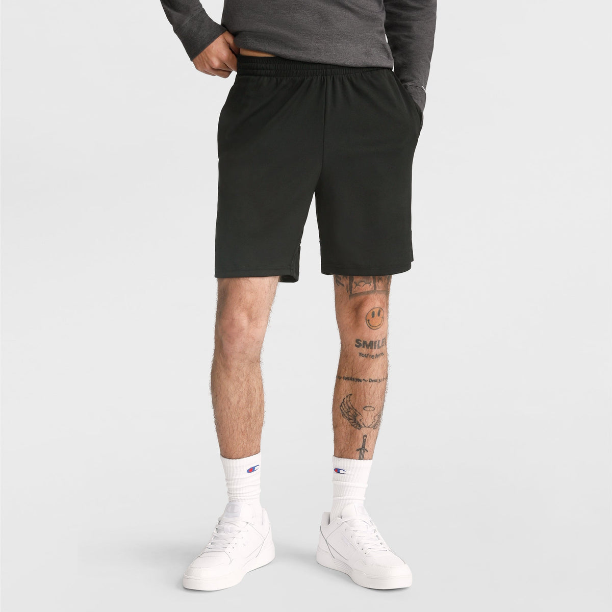 Champion 7" Moisture Wicking, Sport Shorts in Black