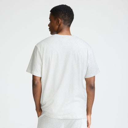 Champion Classic Graphic T-Shirt, Tonal Script Logo in Platinum Silver Heather