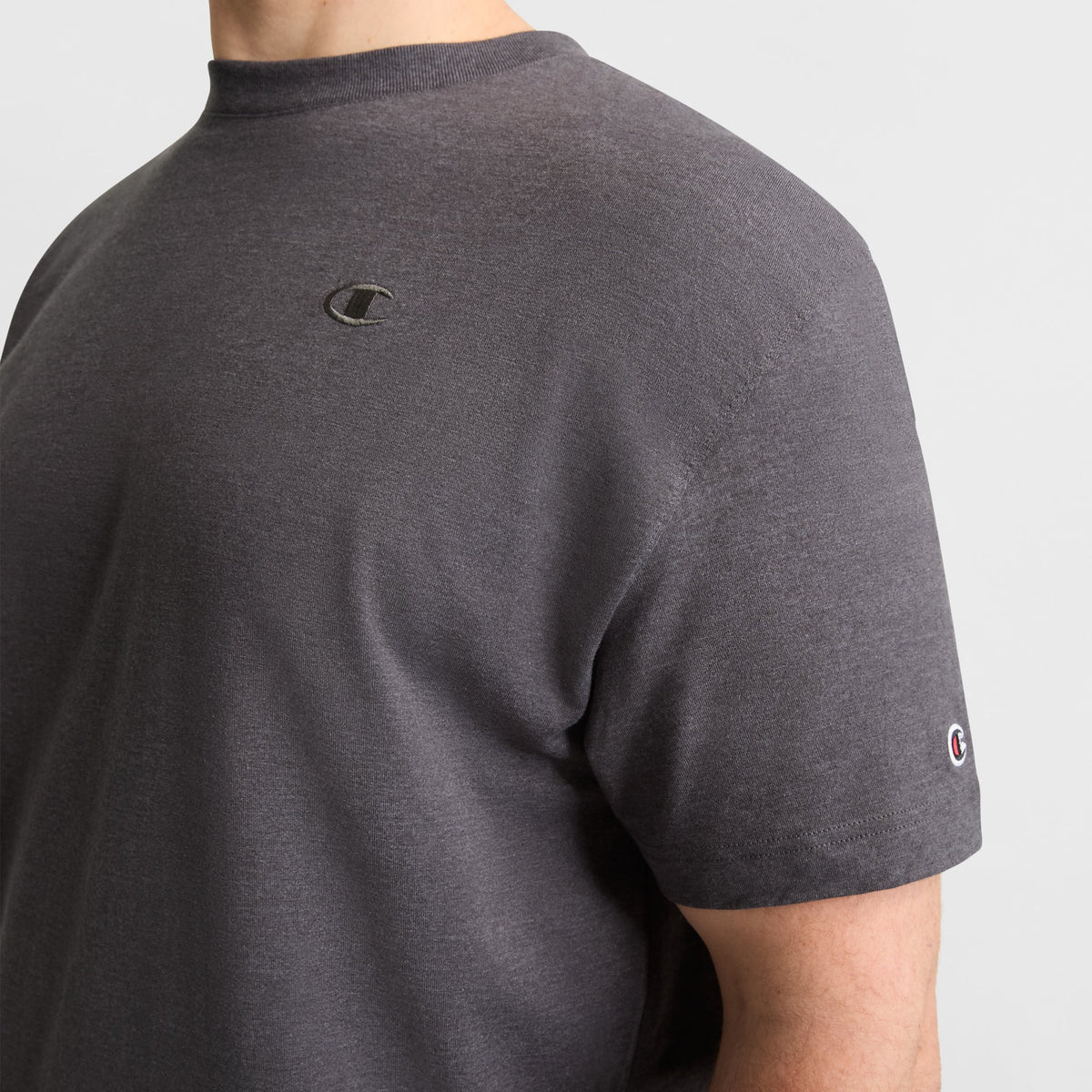 Champion Classic T-Shirt, C Logo - Big & Tall in Granite Heather