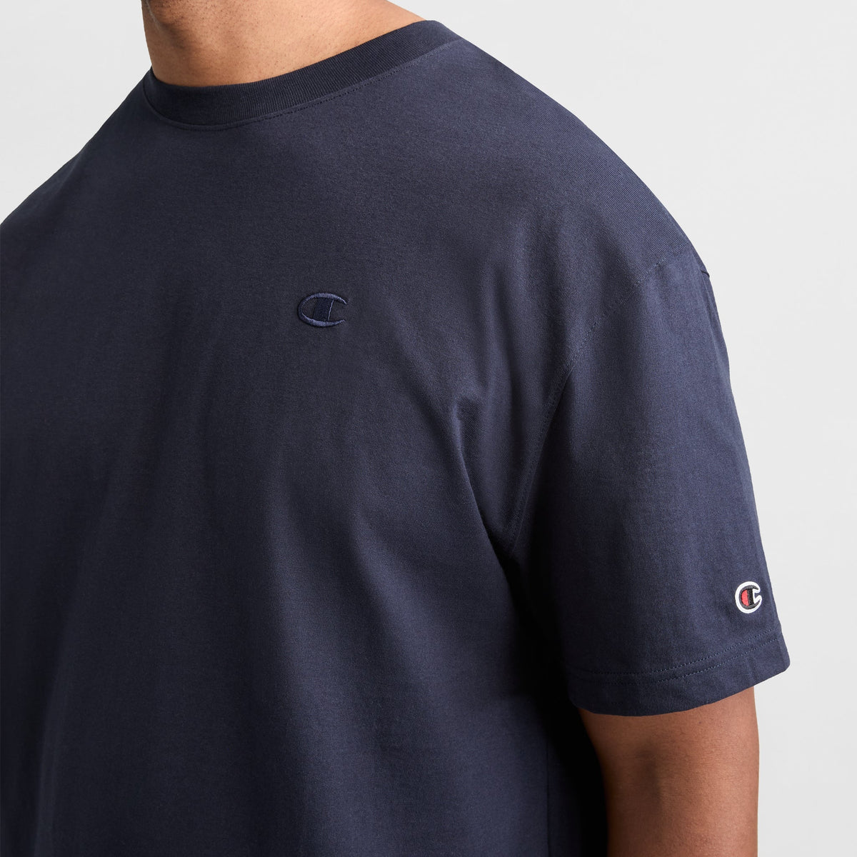 Champion Classic T-Shirt, C Logo - Big & Tall in Navy