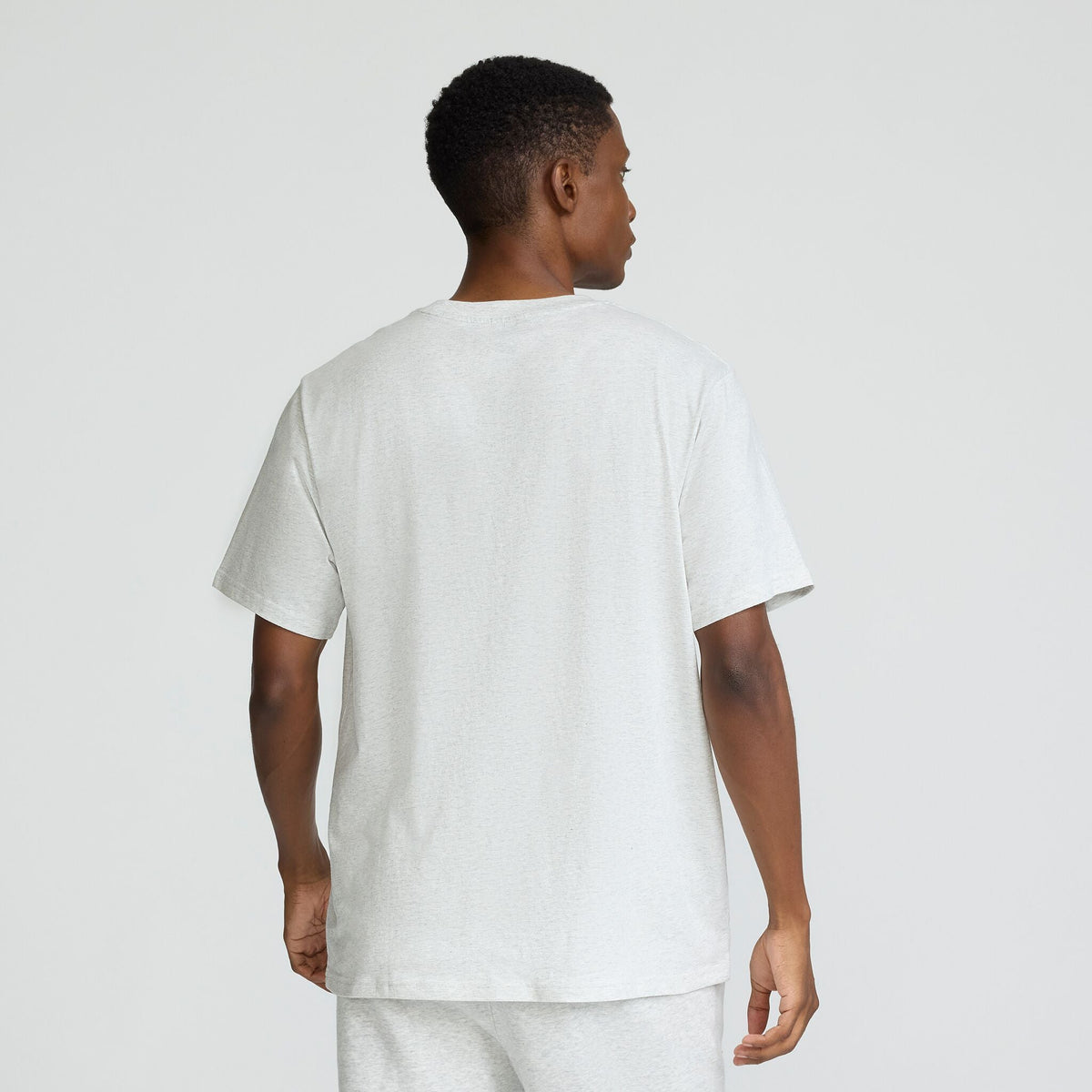 Champion Classic T-Shirt, C Logo in Platinum Silver Heather