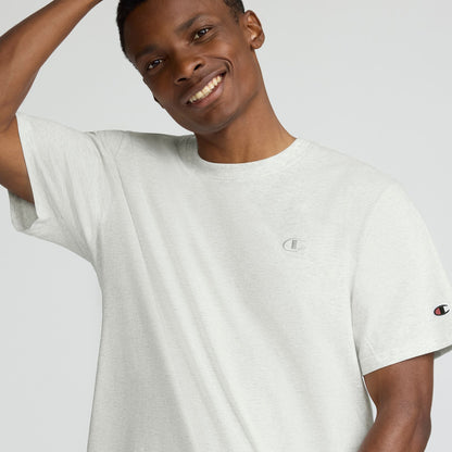 Champion Classic T-Shirt, C Logo in Platinum Silver Heather