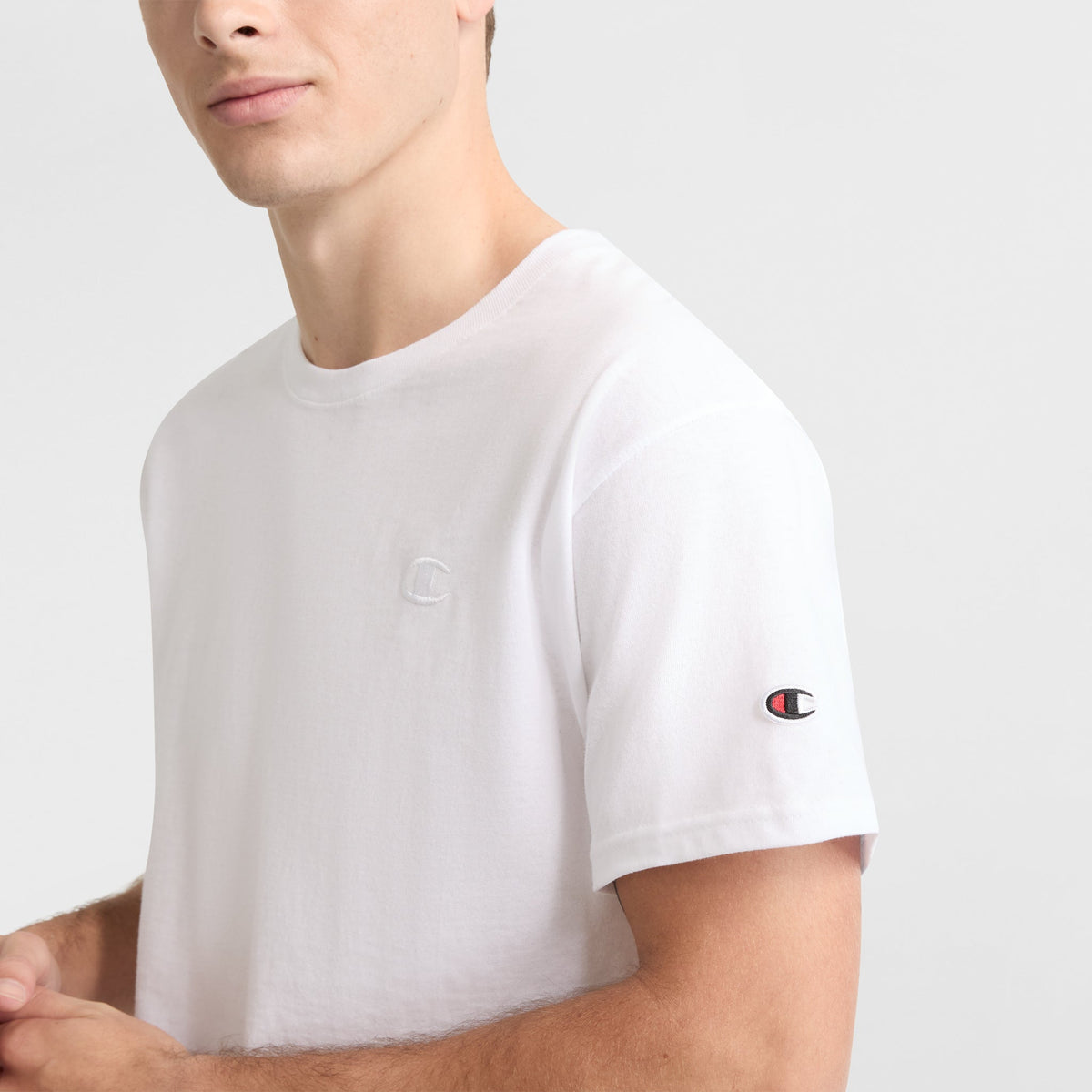 Champion Classic T-Shirt, C Logo in White
