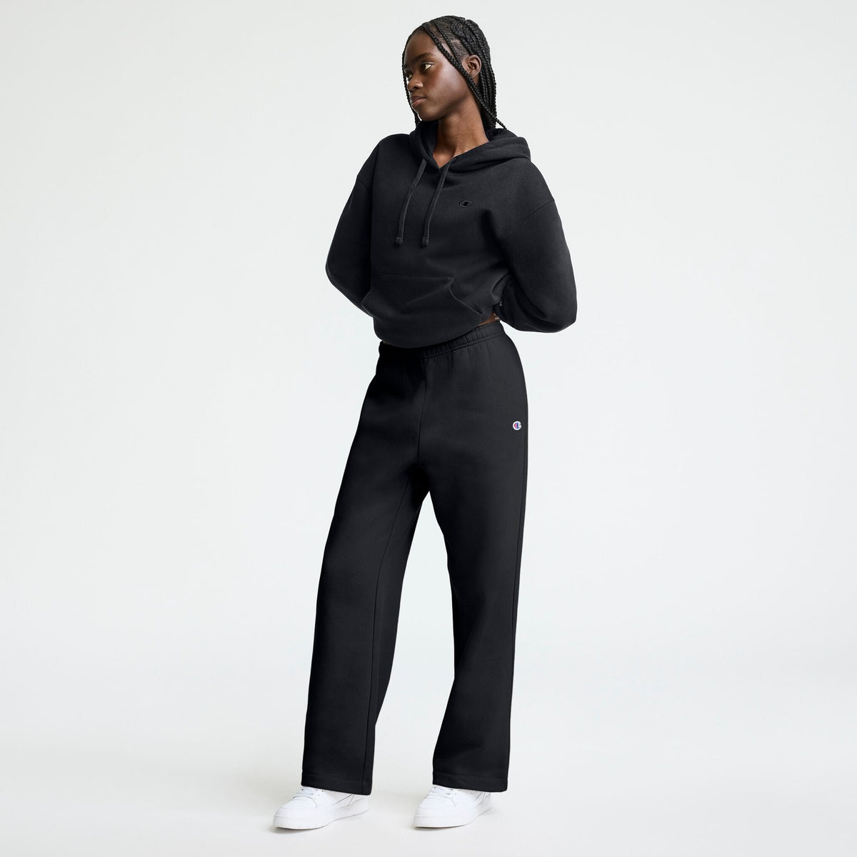 Champion Powerblend Straight Hem Sweatpants in Black
