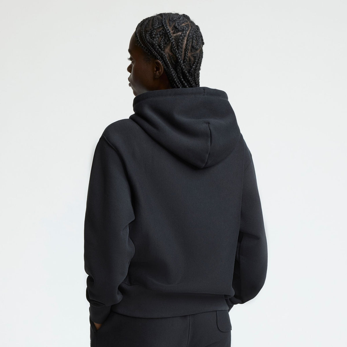 Champion Essentials Reverse Weave Hoodie Sweatshirt in Black