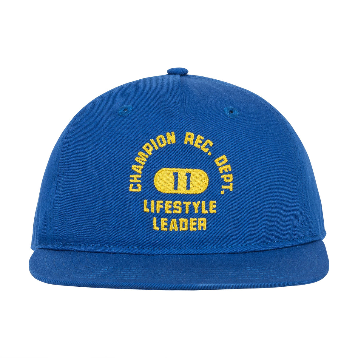 Champion Athletic Dept Flat Brim Cap in Blue