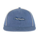 Champion Alt Script Flat Brim Adjustable Hat in Seven Seas Blue