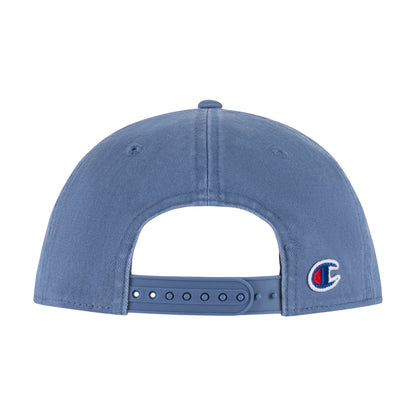 Champion Alt Script Flat Brim Adjustable Hat in Seven Seas Blue
