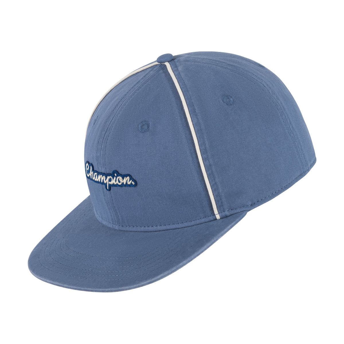 Champion Alt Script Flat Brim Adjustable Hat in Seven Seas Blue
