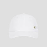 The Champion Lifestyle Sport Adjustable Cap is a white women’s performance hat featuring a small, gold-outlined C logo on the front left side. Displayed against a plain light gray background, this stylish and comfortable cap is perfect for any athletic activity.
