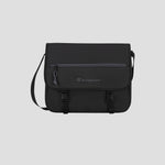The Champion Phase Messenger Bag features a front zipper pocket, flap closure with two buckle fastenings, and the iconic Champion logo on the front. Designed for functionality, this commuter bag includes an adjustable shoulder strap and an interior laptop sleeve for added convenience.